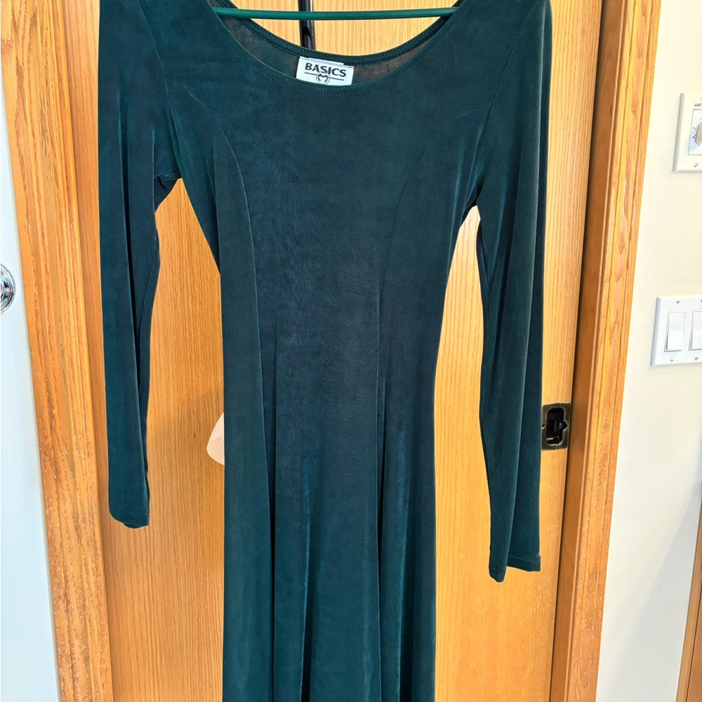 NEW Basics Dark Green Dress - medium